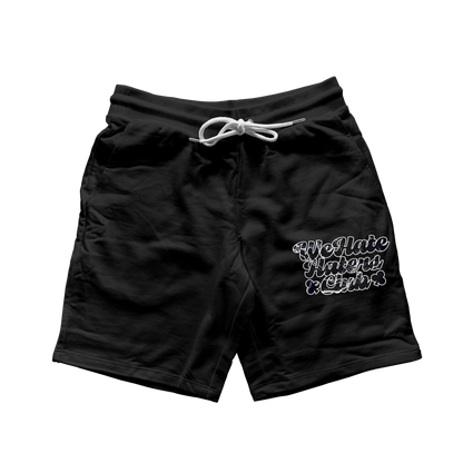 We Hate Haters Club Above the Knee Windbreaker Shorts (Black/Lightning)