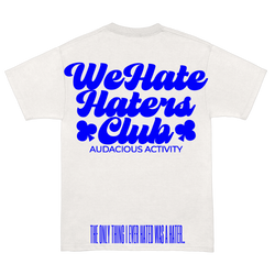 We Hate Haters Club (White/Royal) TEE