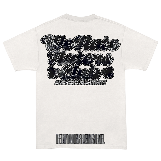 We Hate Haters Club (Black/Lightning) White Tee