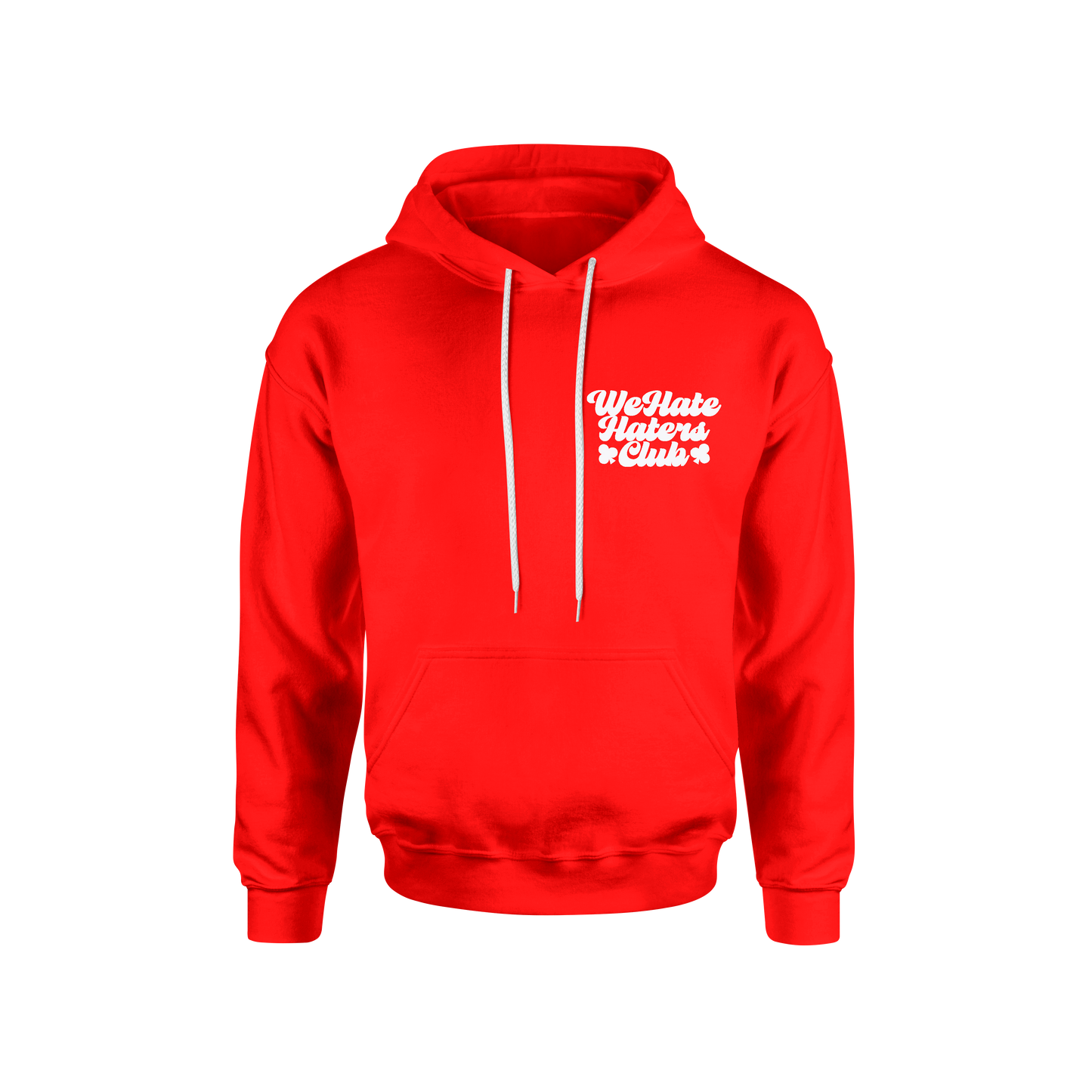 We Hate Haters Club Red and White Hoody