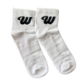 We Hate Haters Club Quarter Socks (White)