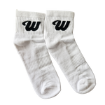 We Hate Haters Club Quarter Socks (White)