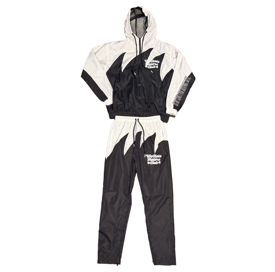 ##Apex Sharktooth We Hate Haters Club Windbreaker (White/Black)