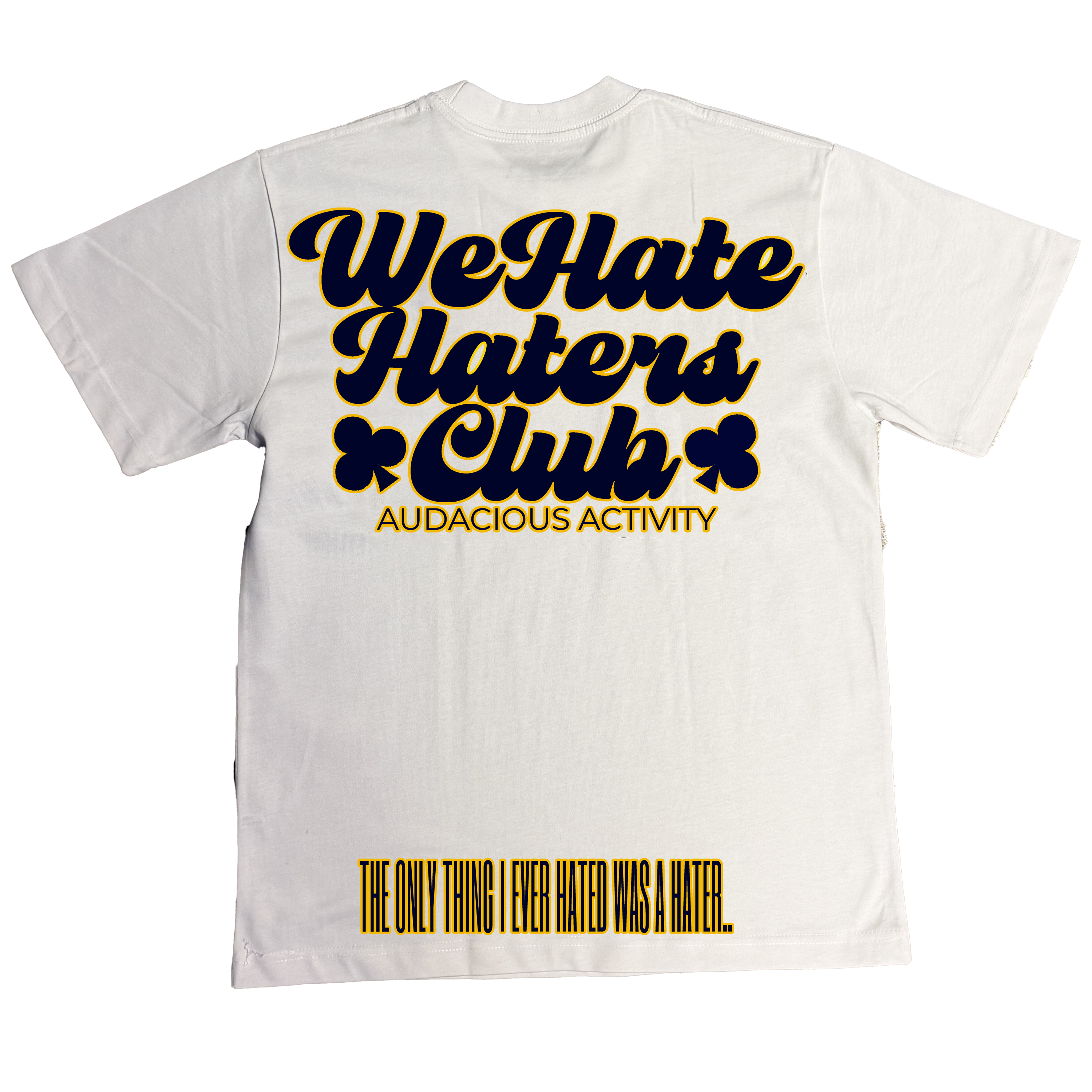 We Hate Haters Club Tee (Navy Blue/Gold Yellow)