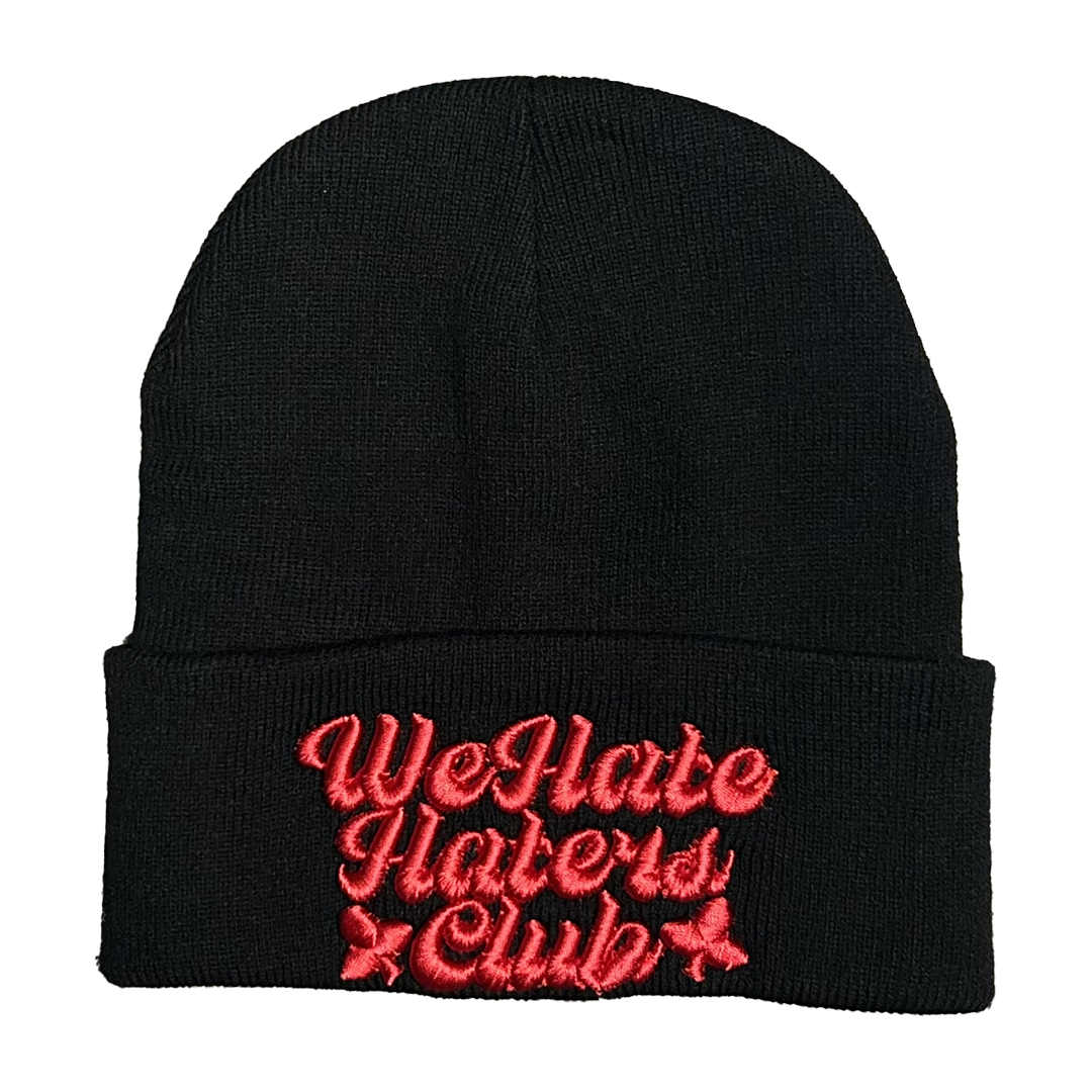 ##We Hate Haters Club Beanie (Black/Red)