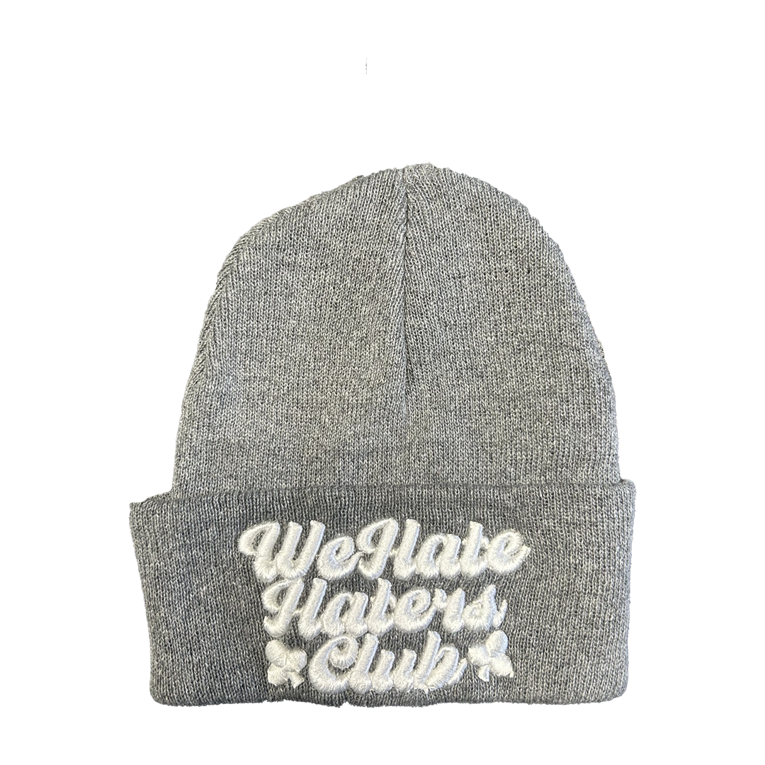 ##We Hate Haters Club Beanie (Grey/White)