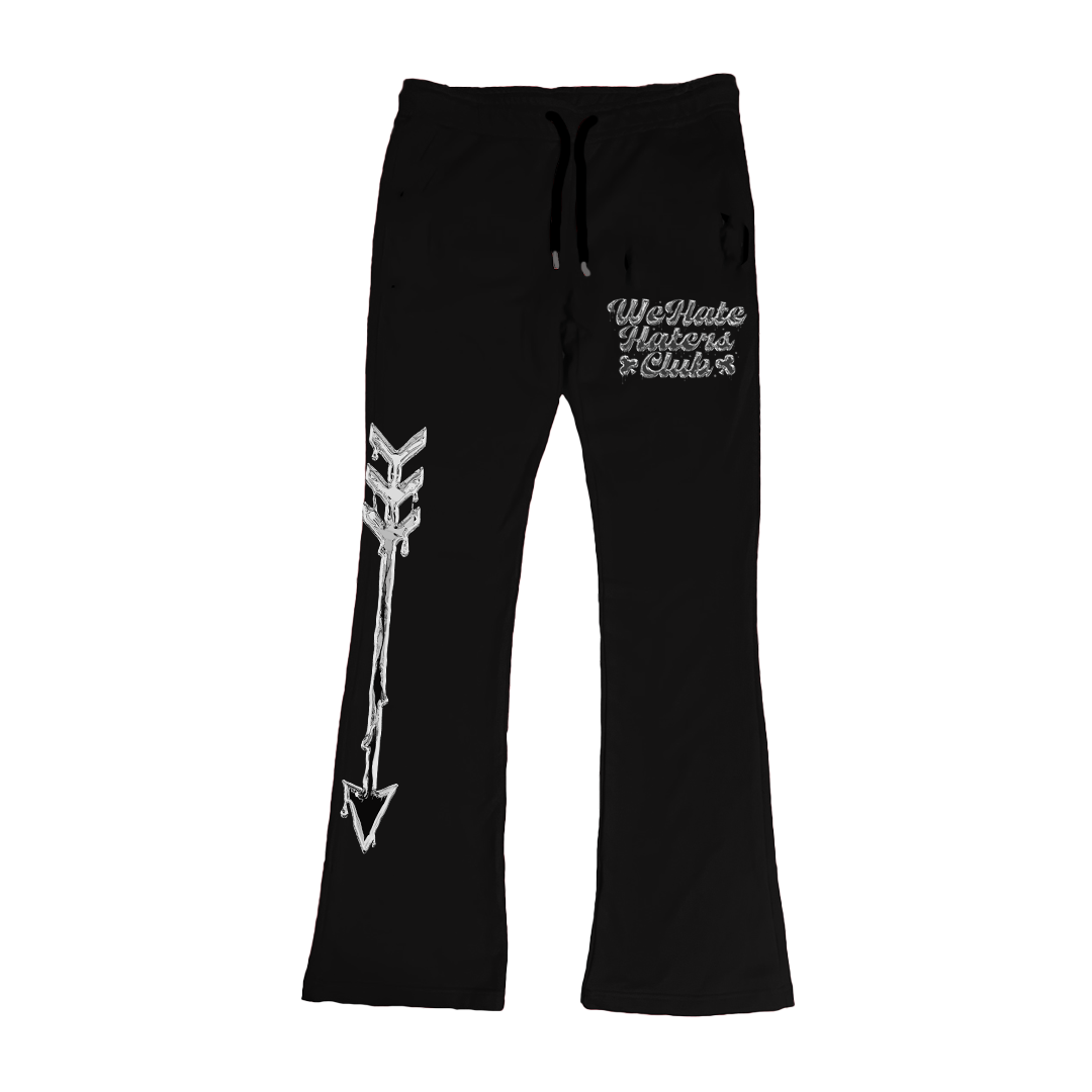 We Hate Haters Club (DRIPSET) Stacked Joggers (CHROME)