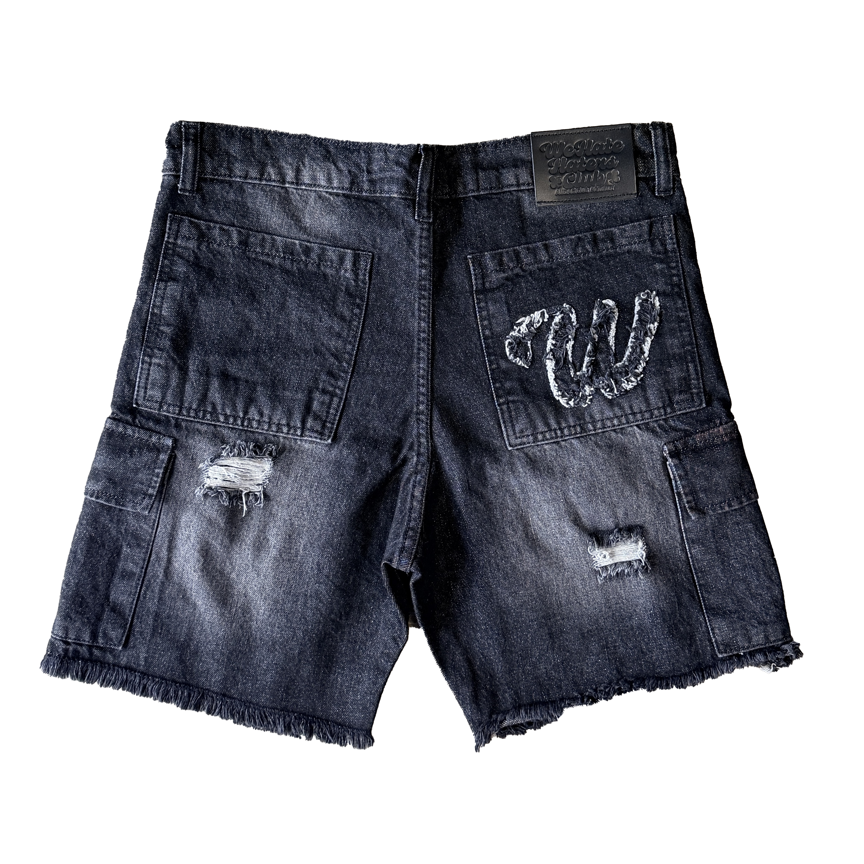 We Hate Haters Club Distressed (Washed Black) Shorts
