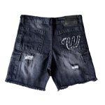 We Hate Haters Club Distressed (Washed Black) Shorts