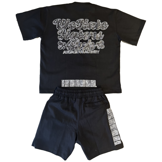#We Hate Haters Club (Black Bandana) Shortset