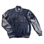 ##We Hate Hate Haters Club Triple Black Letterman Real Leather Jacket