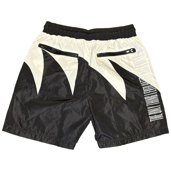 ##We Hate Haters Club Sharktooth Shorts (Black/White)
