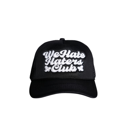 We Hate Haters Club (Black and White) Trucker Hat