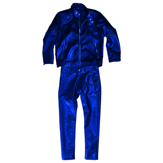 ##We Hate Haters Club Leather Set (Navy Blue)