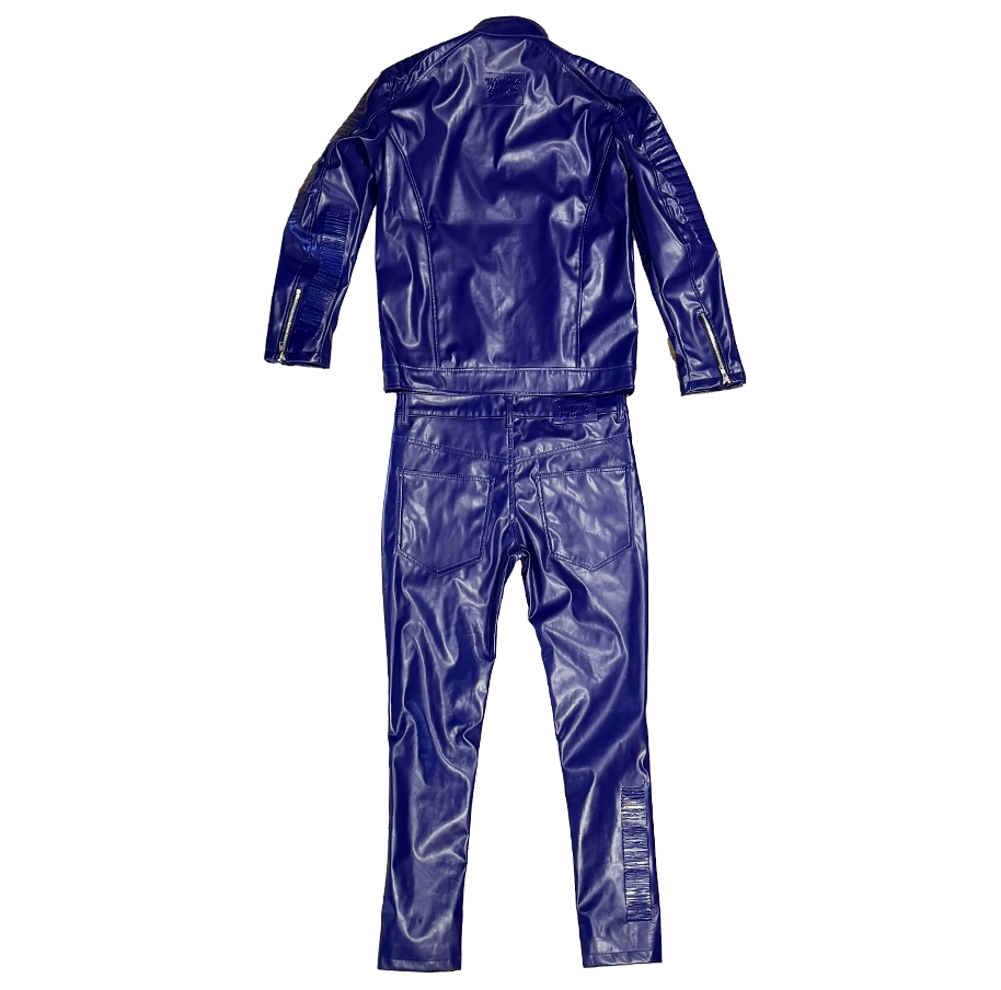 ##We Hate Haters Club Leather Set (Navy Blue)