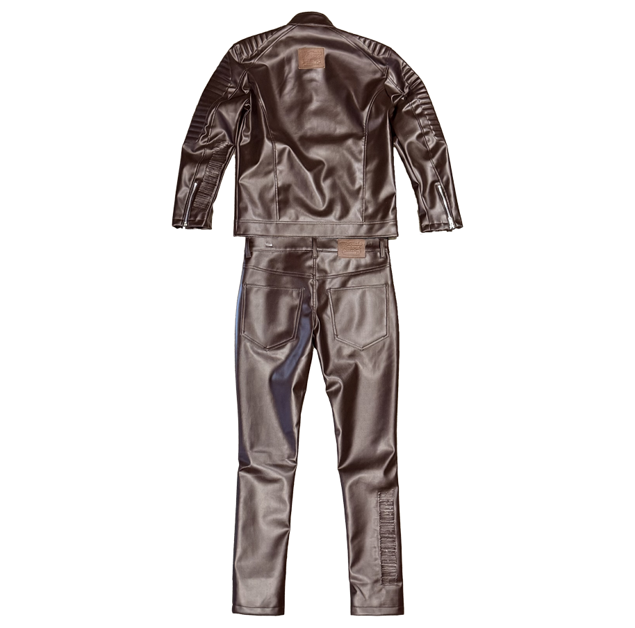 ##We Hate Haters Club Leather Set (Brown)