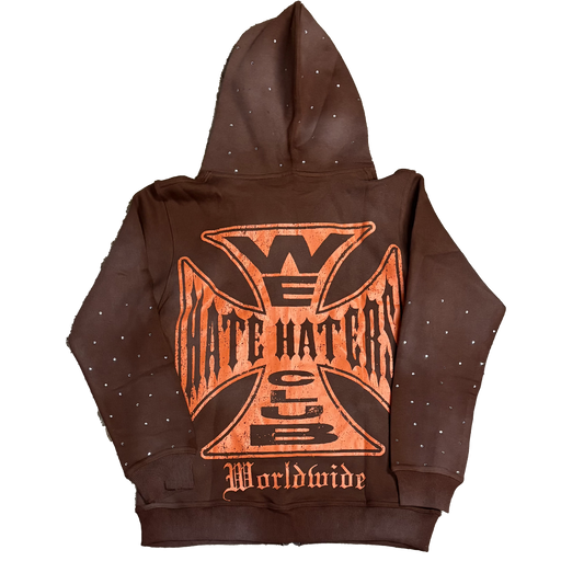 ##We Hate Haters Club (Chopper) Hoody Brown