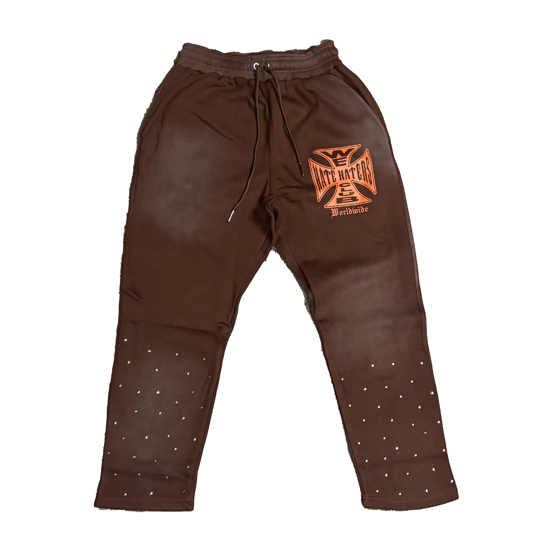 ##We Hate Haters Club (Chopper) Pants Brown