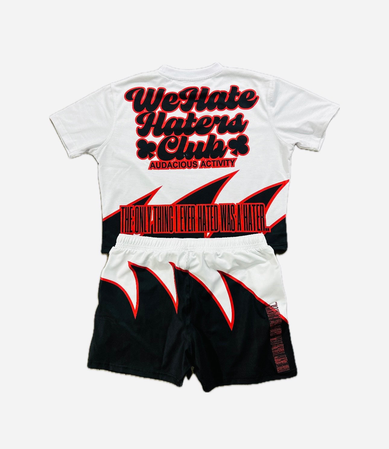 #We Hate Haters Club Sharktooth WOMEN'S Shortset (/White/Black/Red)