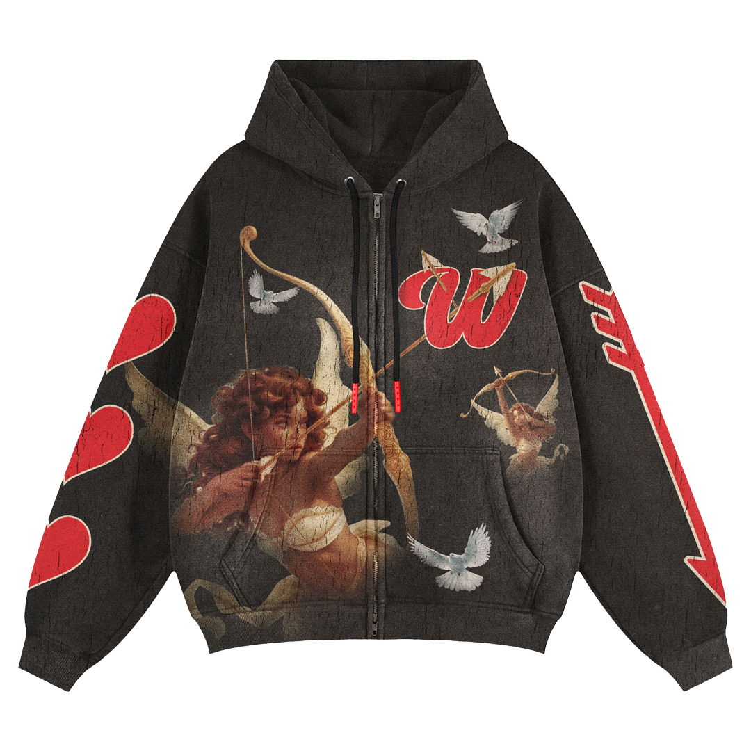 For The Love Zip-Up Hoody (Black) PRESALE