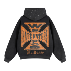 #We Hate Haters Club (Biker) Hoody Black