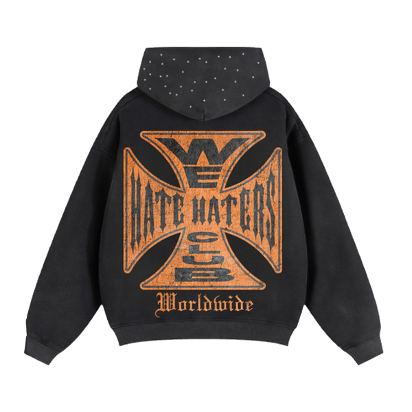 #We Hate Haters Club (Biker) Hoody Black