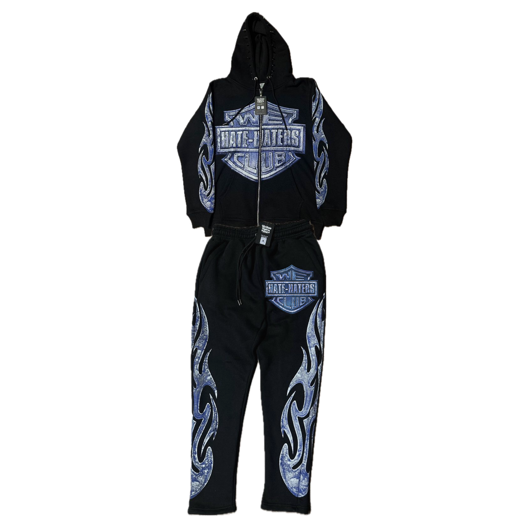 ##We Hate Haters Club Harley Set (Black/Gamma Blue) PRESALE
