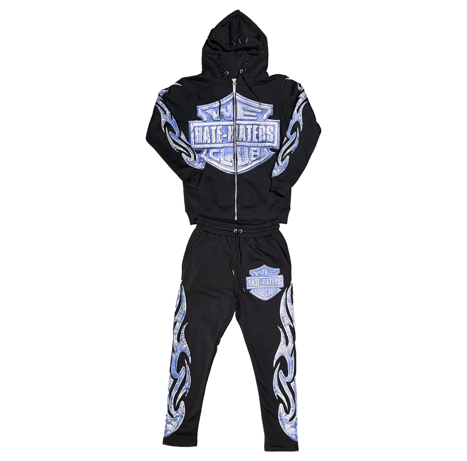 ##We Hate Haters Club Harley Set (Black/Gamma Blue)