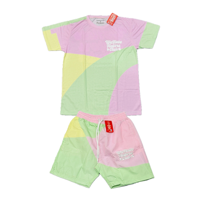 #We Hate Haters Club Shortset (Pastel/White)