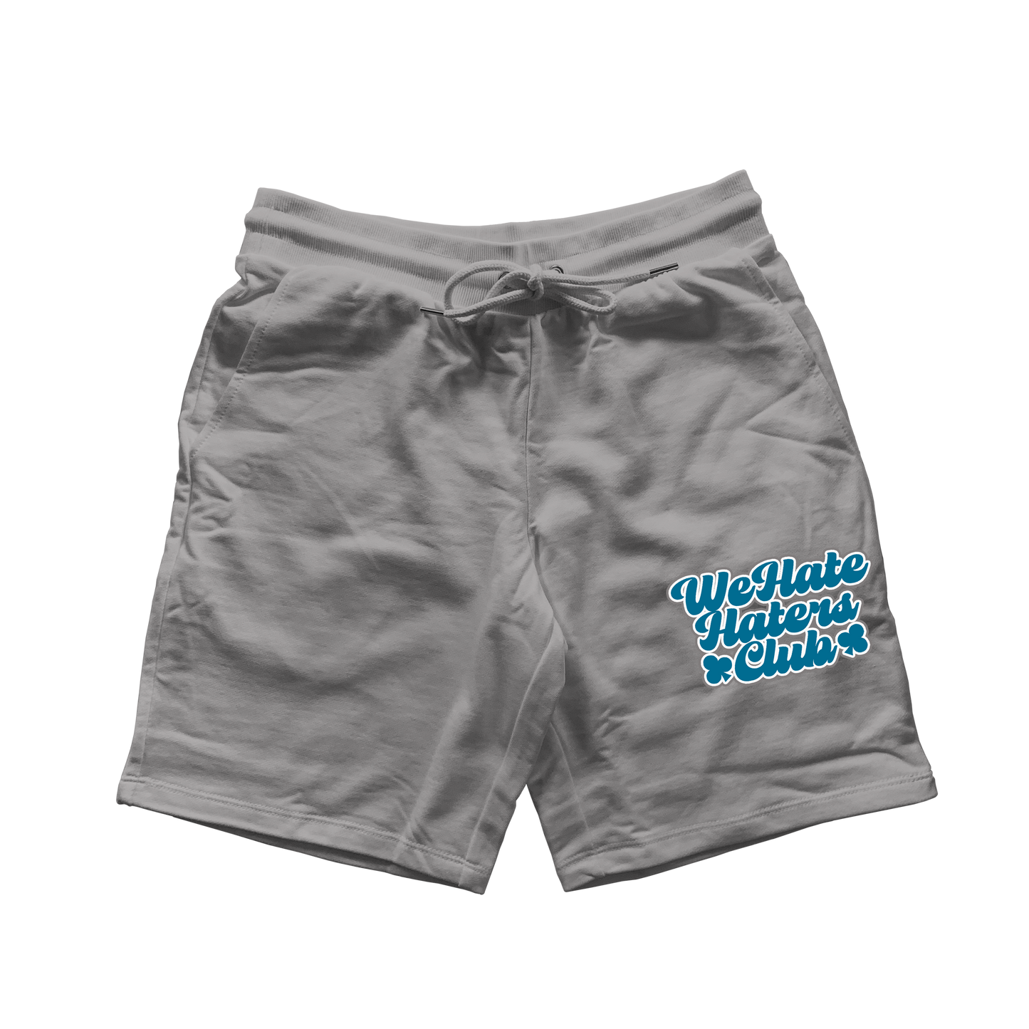 We Hate Haters Club Standard Cotton Shorts (White/Military Blue/Grey)