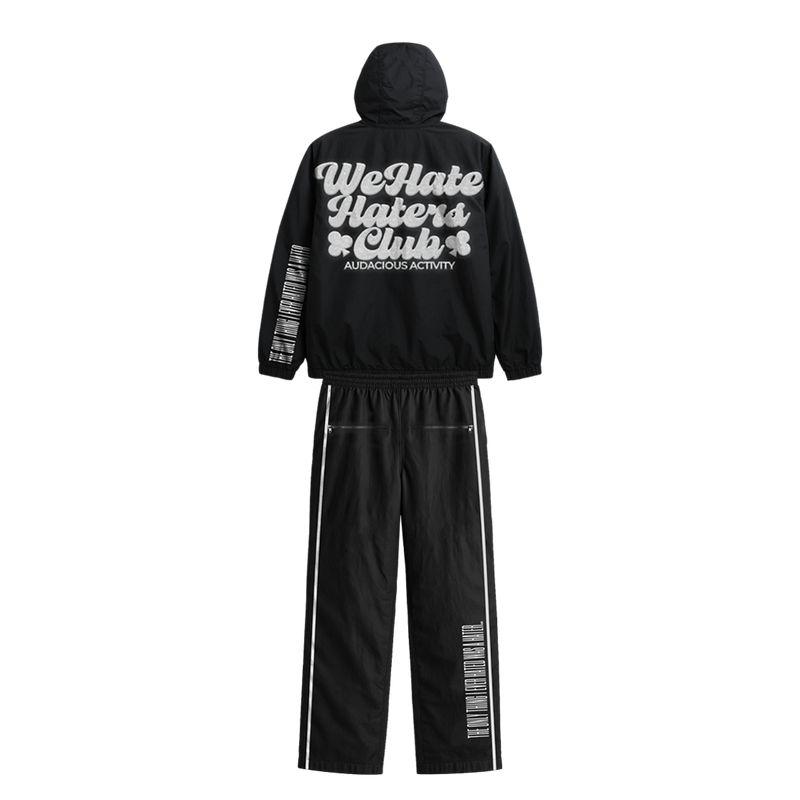 #We Hate Haters Club (Black/White) Windbreaker (KIDS)