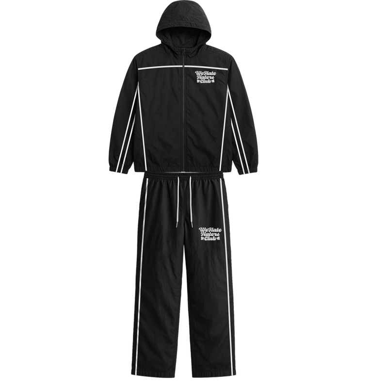 #We Hate Haters Club (Black/White) Windbreaker