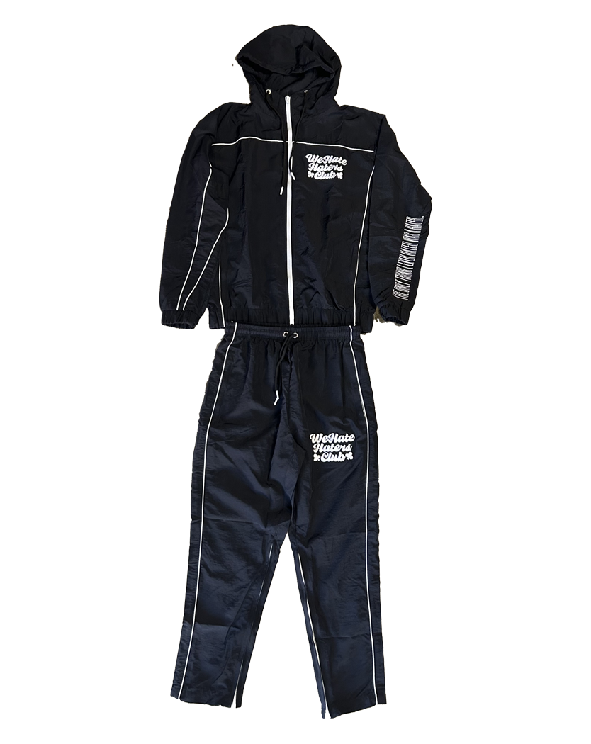 #We Hate Haters Club (Black/White) Windbreaker