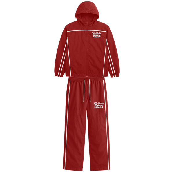 #We Hate Haters Club (Burgundy/White) Windbreaker