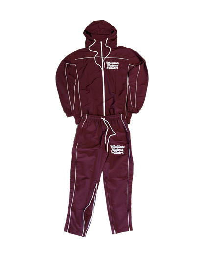#We Hate Haters Club (Burgundy/White) Windbreaker