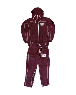 #We Hate Haters Club (Burgundy/White) Windbreaker
