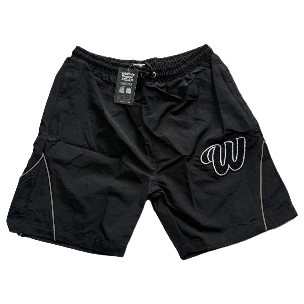 We Hate Haters Club Winners Windbreaker Shorts (Triple Black)