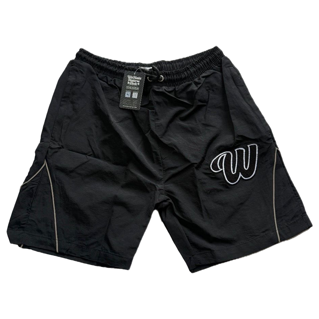 We Hate Haters Club Winners Windbreaker Shorts (Triple Black)