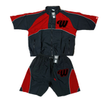 We Hate Haters Club Winners Windbreaker Shortset (Black/Red)