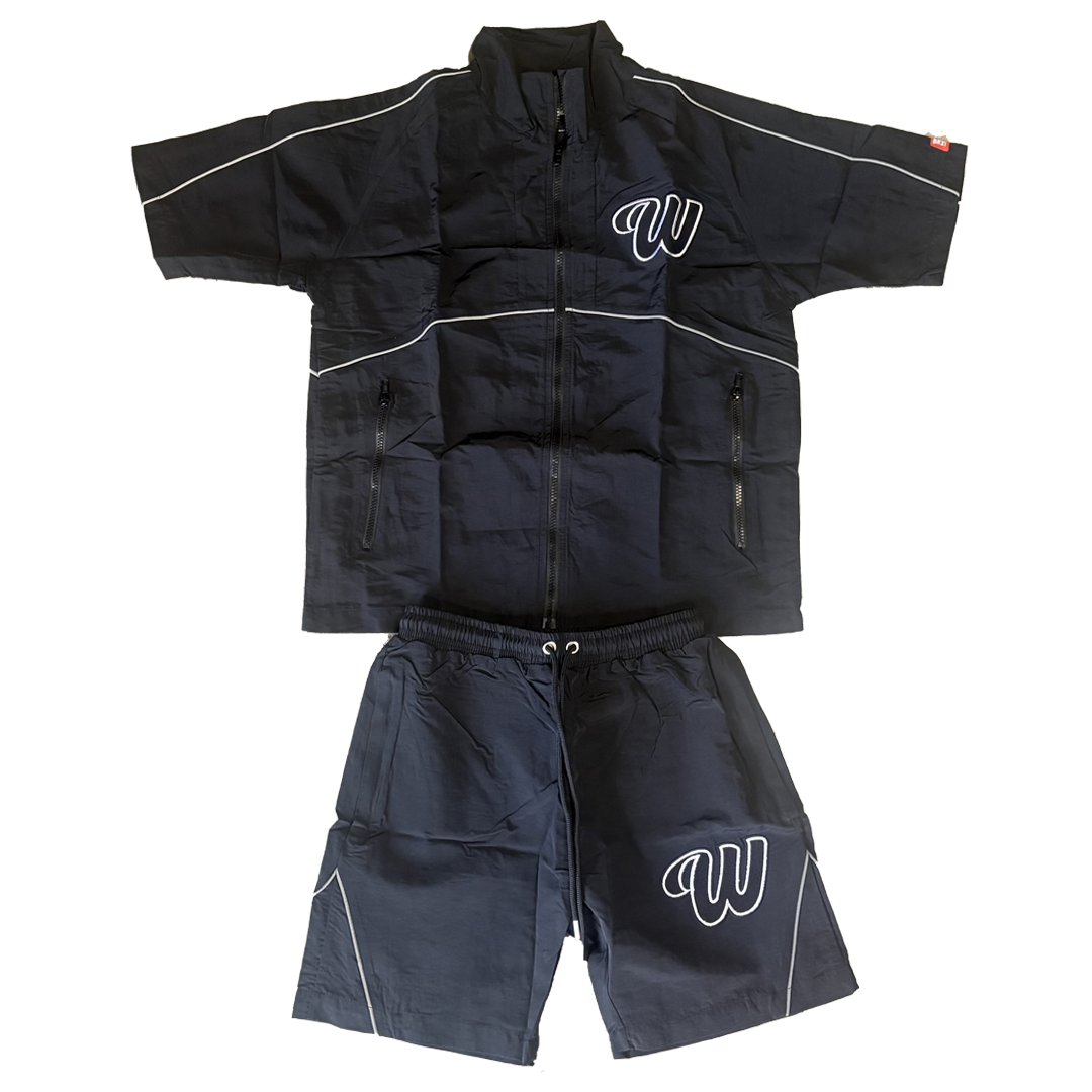 We Hate Haters Club Winners Windbreaker Shortset (Triple Black)