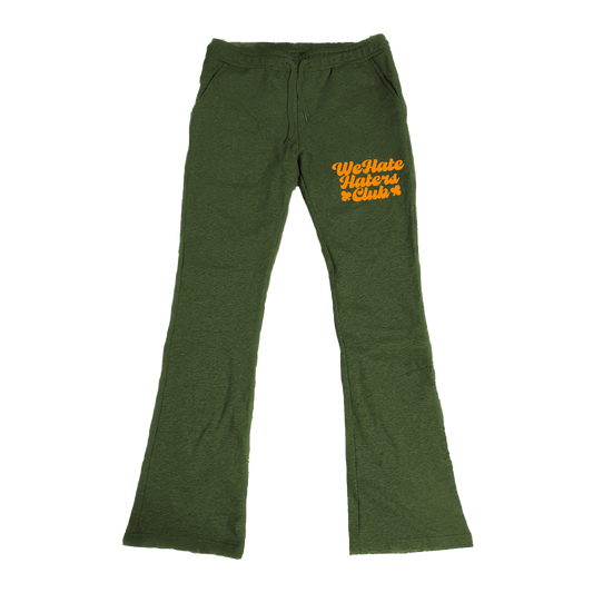 We Hate Haters Club (Olive and Orange) Stacked Joggers