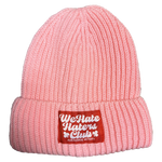 #We Hate Haters Club Shortcut Knit Beanie (Pink)