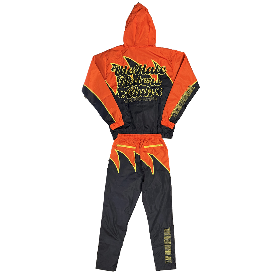##Apex Sharktooth We Hate Haters Club Windbreaker (Black/Red/Yellow)