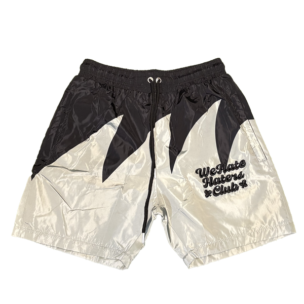 ##We Hate Haters Club Sharktooth Shorts (Grey/Black)