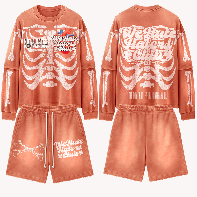 #We Hate Haters Club "X-Ray" Long sleeve Tee (Sun Fade Vintage Flesh)