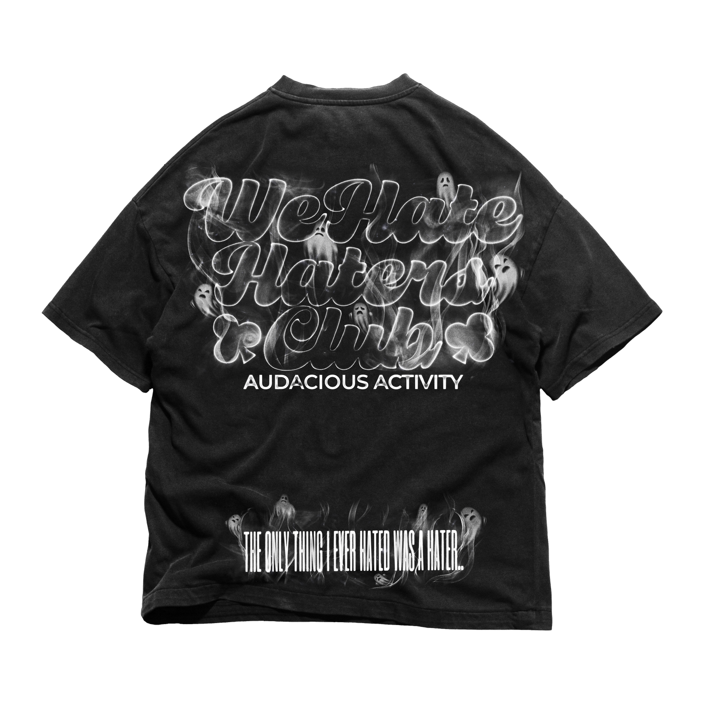 We Hate Haters Club Tee Ghost Smoke (Vintage Black/White)
