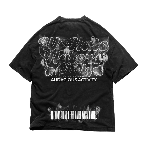 #We Hate Haters Club Tee Ghost Smoke (Vintage Black/White)