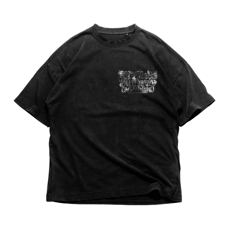 #We Hate Haters Club Tee Ghost Smoke (Vintage Black/White)