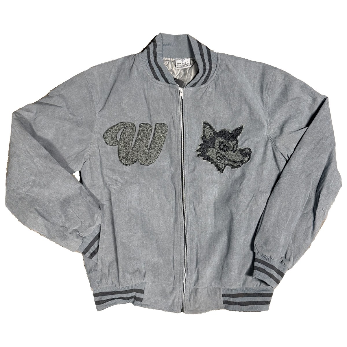 ##We Hate Hate Haters Club Grey Suede Jacket