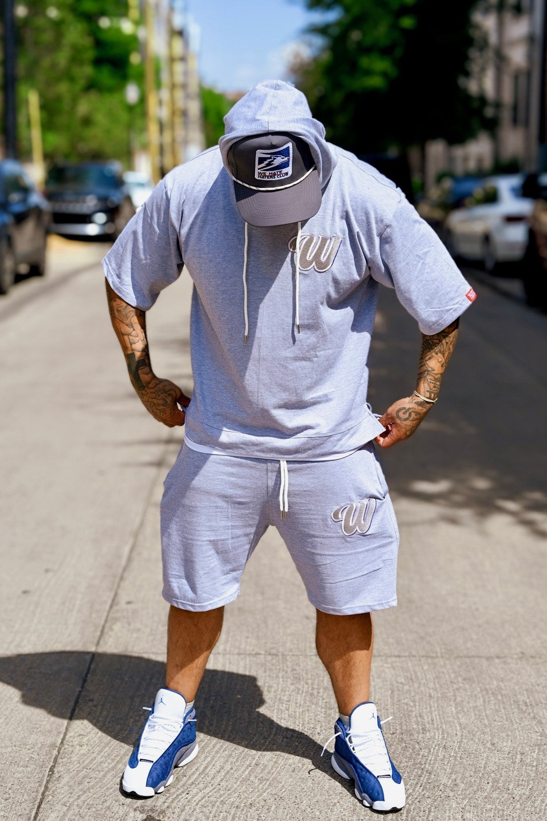 We Hate Haters Club Hooded Tee (Grey)